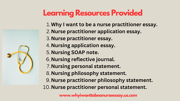 why I want to be a nurse essay resources